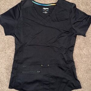 Scrubstar Ultimate Black V-Neck Scrub Top